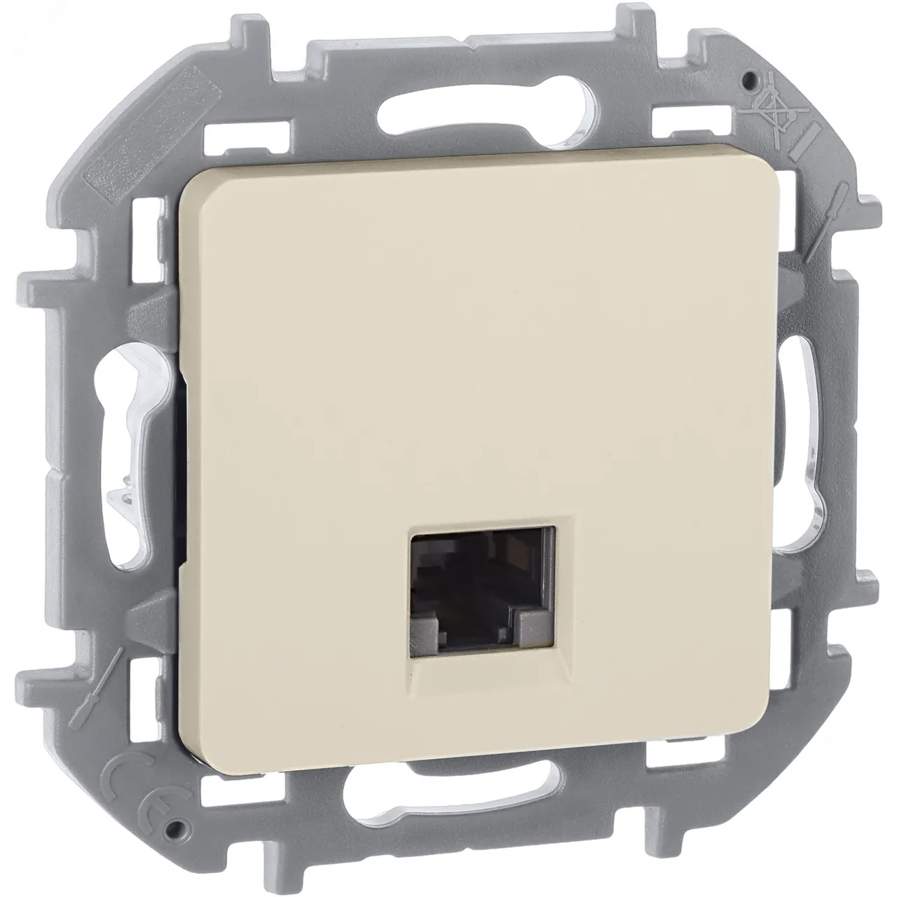 Розетка компьютерная Inspiria RJ45 кат.6 UTP механизм сл. кость Leg 673831