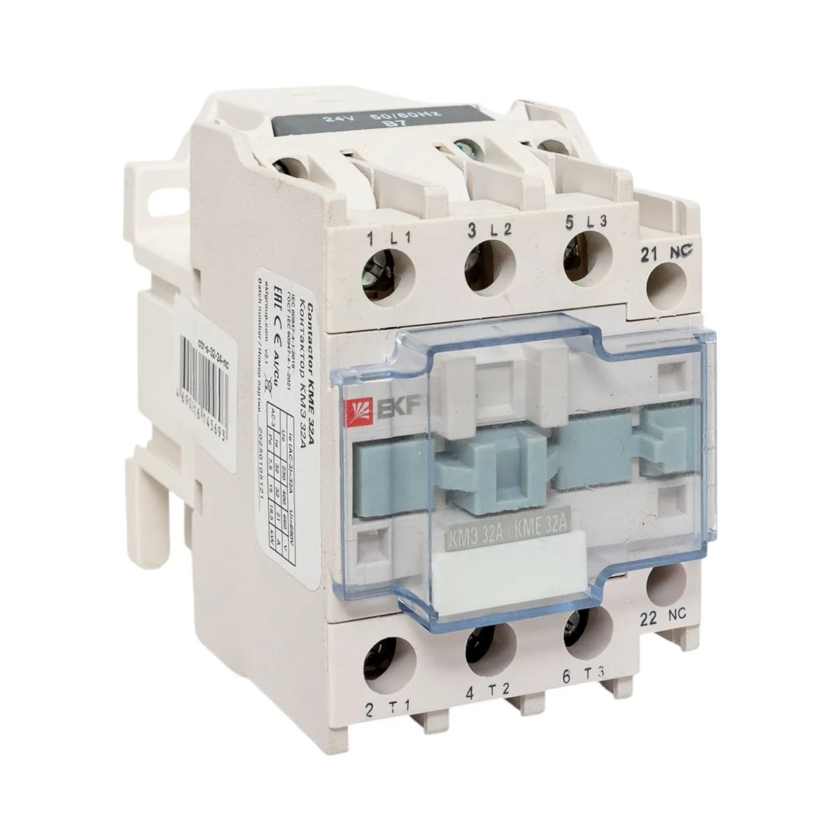 Контактор КМЭ малогабаритный 32А 24В 1NC PROxima ctr-s-32-24-nc