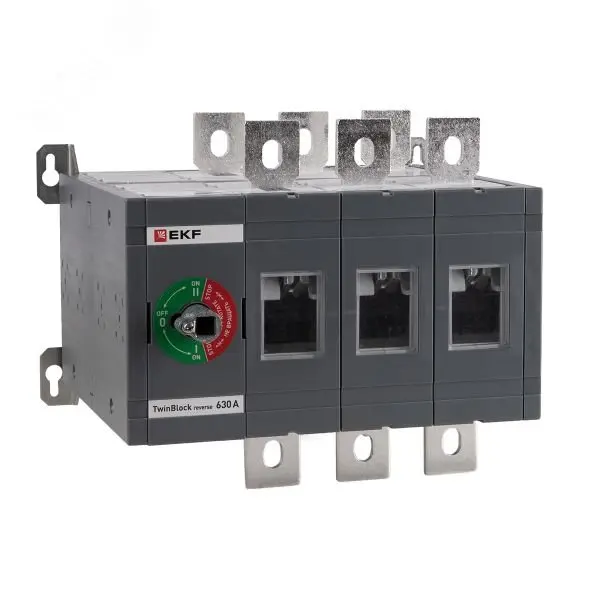 Рубильник 3п 630А реверсивный без рукоятки управления TwinBlock tb-s-630-3p-rev