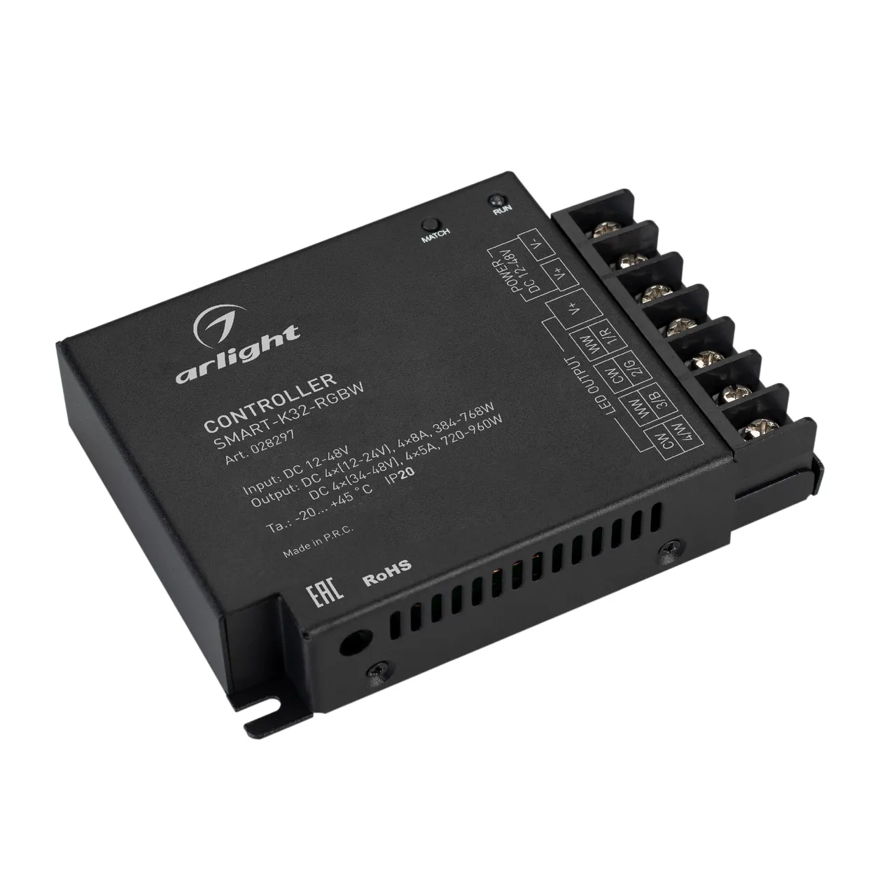 Контроллер SMART-K32-RGBW (12-48V, 4x8A, 2.4G) 028297