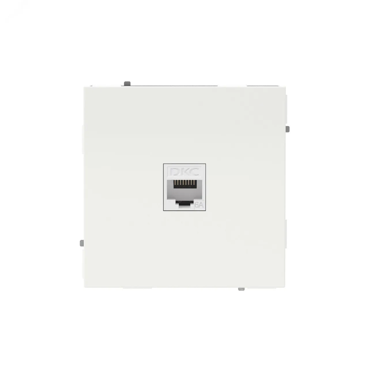 Компьютерная розетка RJ-45 без шторки, кат.6А одинарная,KANT, белая магнолия 7000673