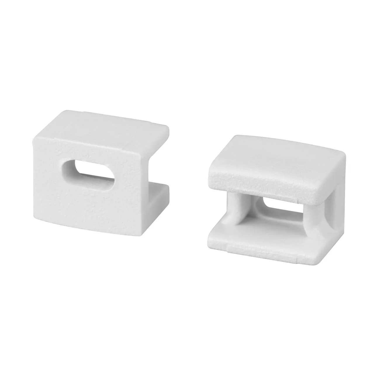 Заглушка PLINTUS-FANTOM-BENT WHITE с отверстием 043898