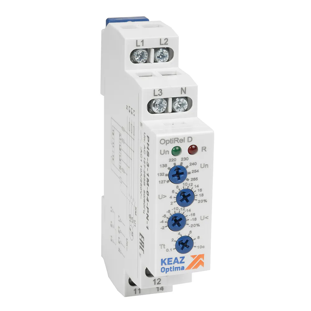 Реле контроля фаз PHS-3-1M-05-PP-1 повышенного/пониженного асимметрии 3Ф 1СО 331990