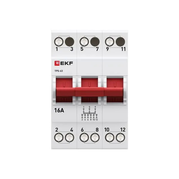 Переключатель трехпозиционный ТПС-63 3P 16А PROxima TPS316