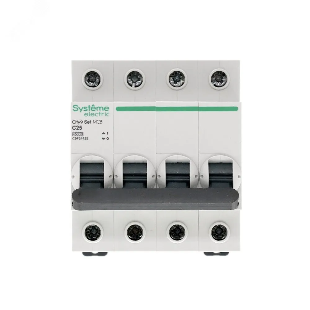 Выключатель автоматический модульный 4п C 25А 4.5кА City9 Set 400В SE C9F34425