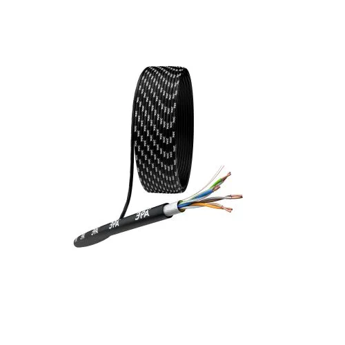 Кабель витая пара F/UTP кат.5E 4х2х24AWG solid CU PE Outdoor черн. (м) Б0044689