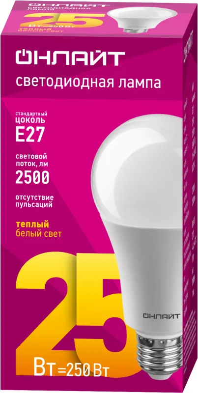 Лампа светодиодная 61 953 OLL-A60-25-230-2.7K-E27 25Вт 61953