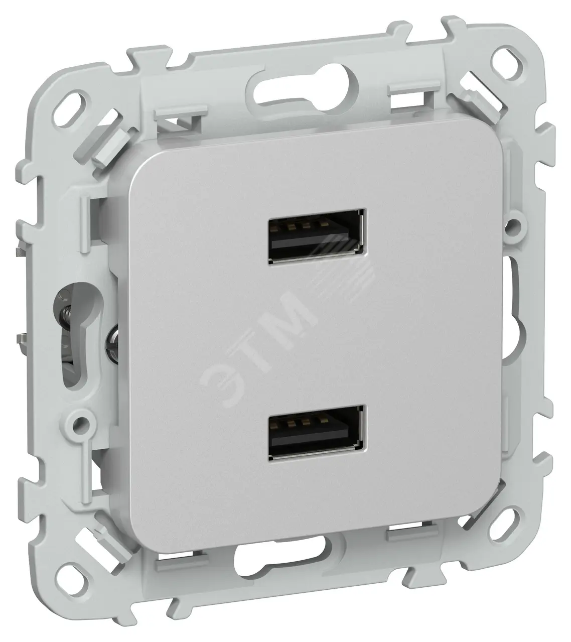 FLITE Розетка USB A+A 3,1А РЮ-2-ФлА алюминий IEK FI-U21-D31-K47
