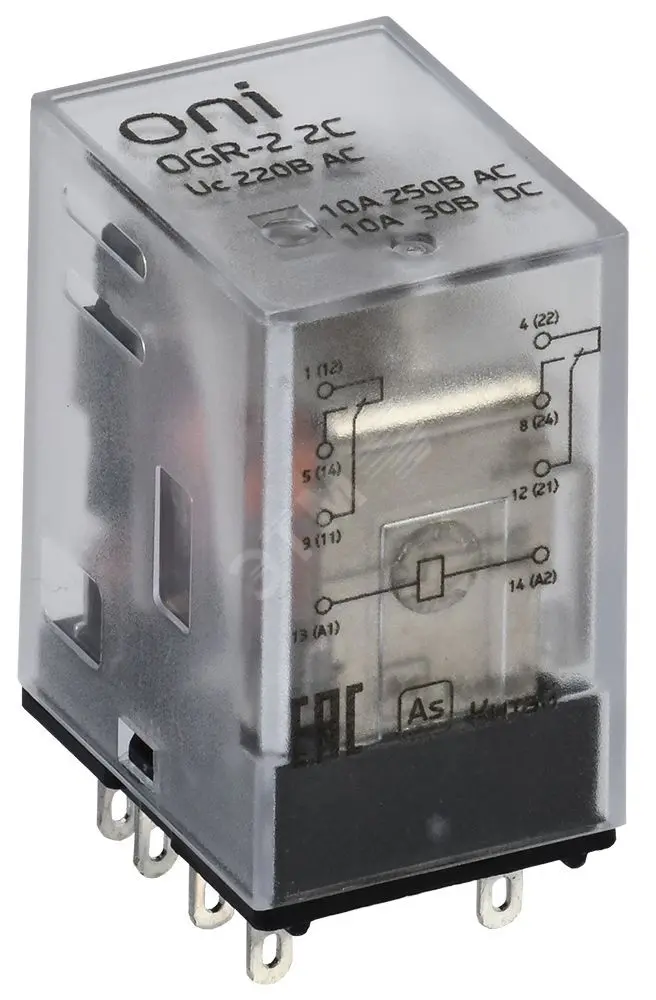 Реле общего назначения OGR-2 2C 220В AC OGR-2-2C-AC220V
