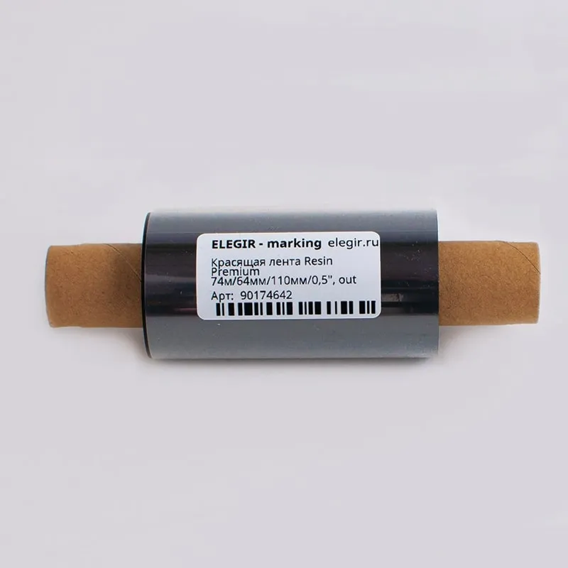 Красящая лента Resin Premium 74м/64мм/110мм/0,5", out , 90174642