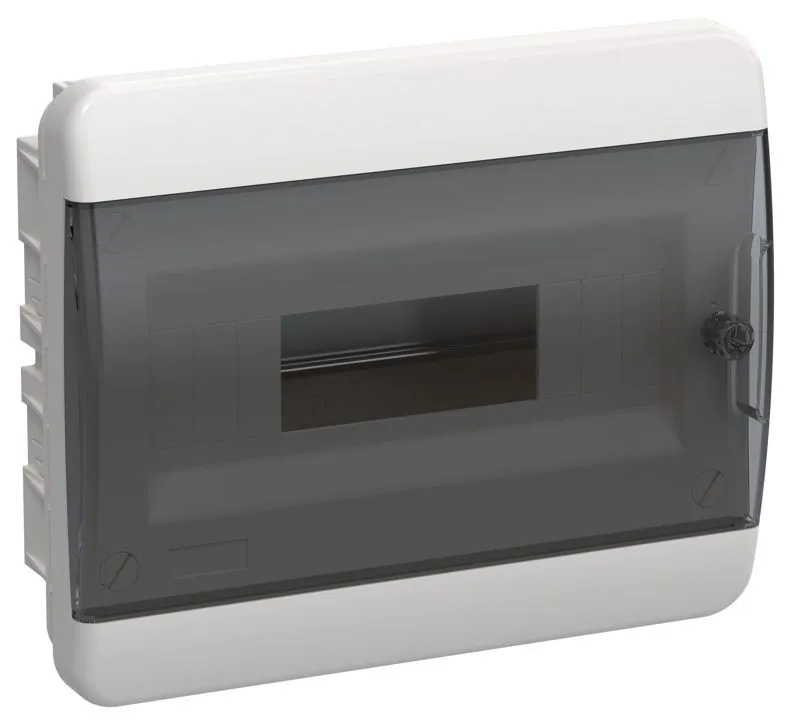 Корпус пластиковый ЩРВ-П-12 IP41 черн. прозр. дверь TEKFOR TF5-KP12-V-12-41-K01-K03