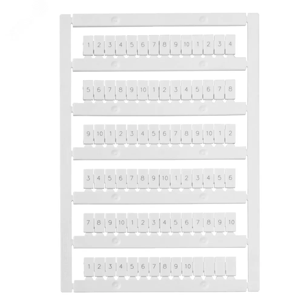 Маркировка для лазерной печати "1-10" OptiClip MC5/H/1-10 (10шт) 332722