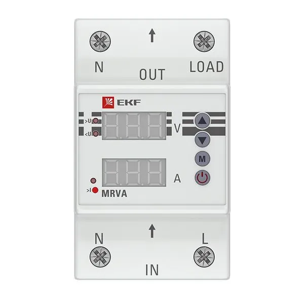 Реле напряжения и тока с дисплеем MRVA 63А PROxima MRVA-63A