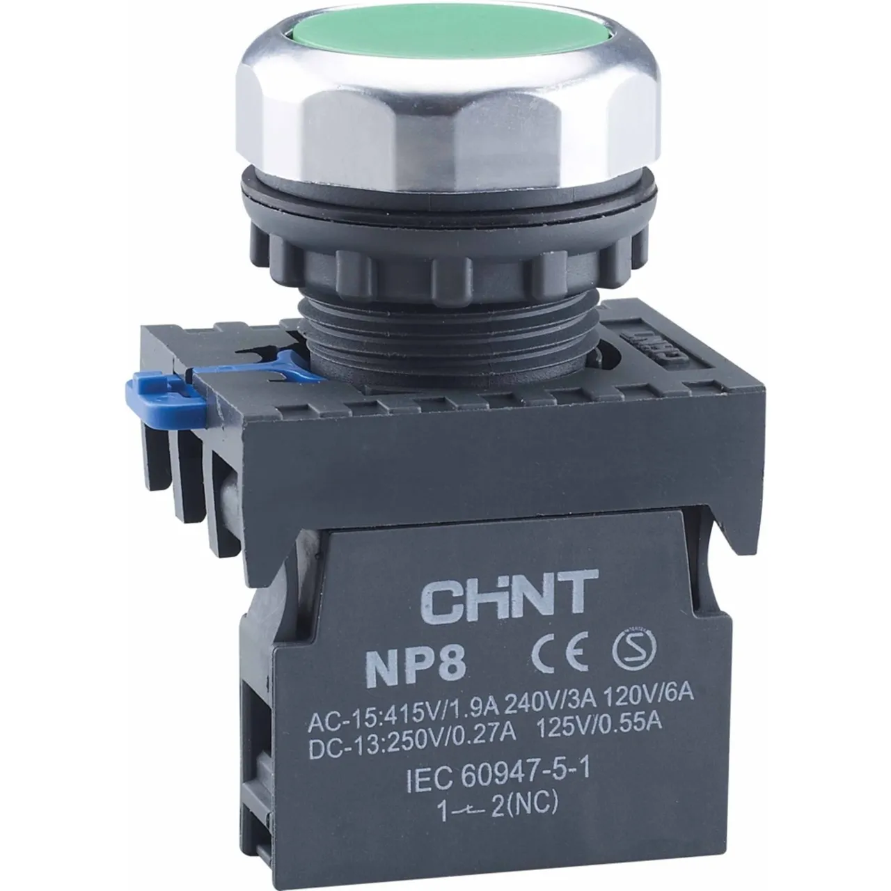 Кнопка управления NP8-10BND 1НО зел. AC/DC 24В(LED) IP65 667240
