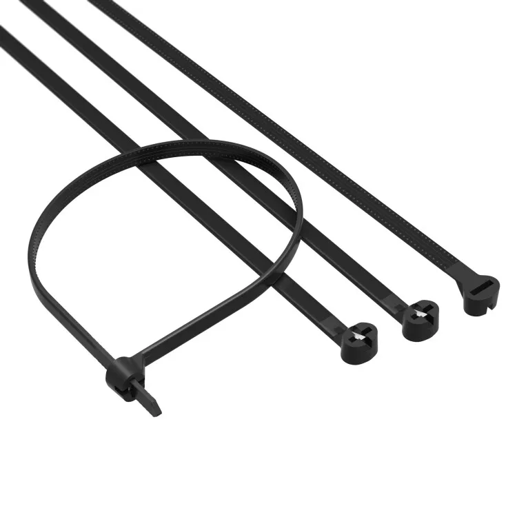 Хомут кабельный 3.6х200 P6.6 с двойным замком черн. (уп.100шт) 21314SR