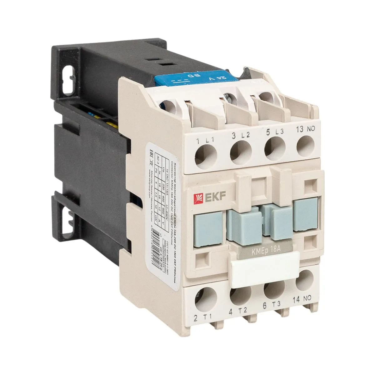 Контактор КМЭп 18А кат. 24В DC 1НО PROxima ctr-s-18-24-p