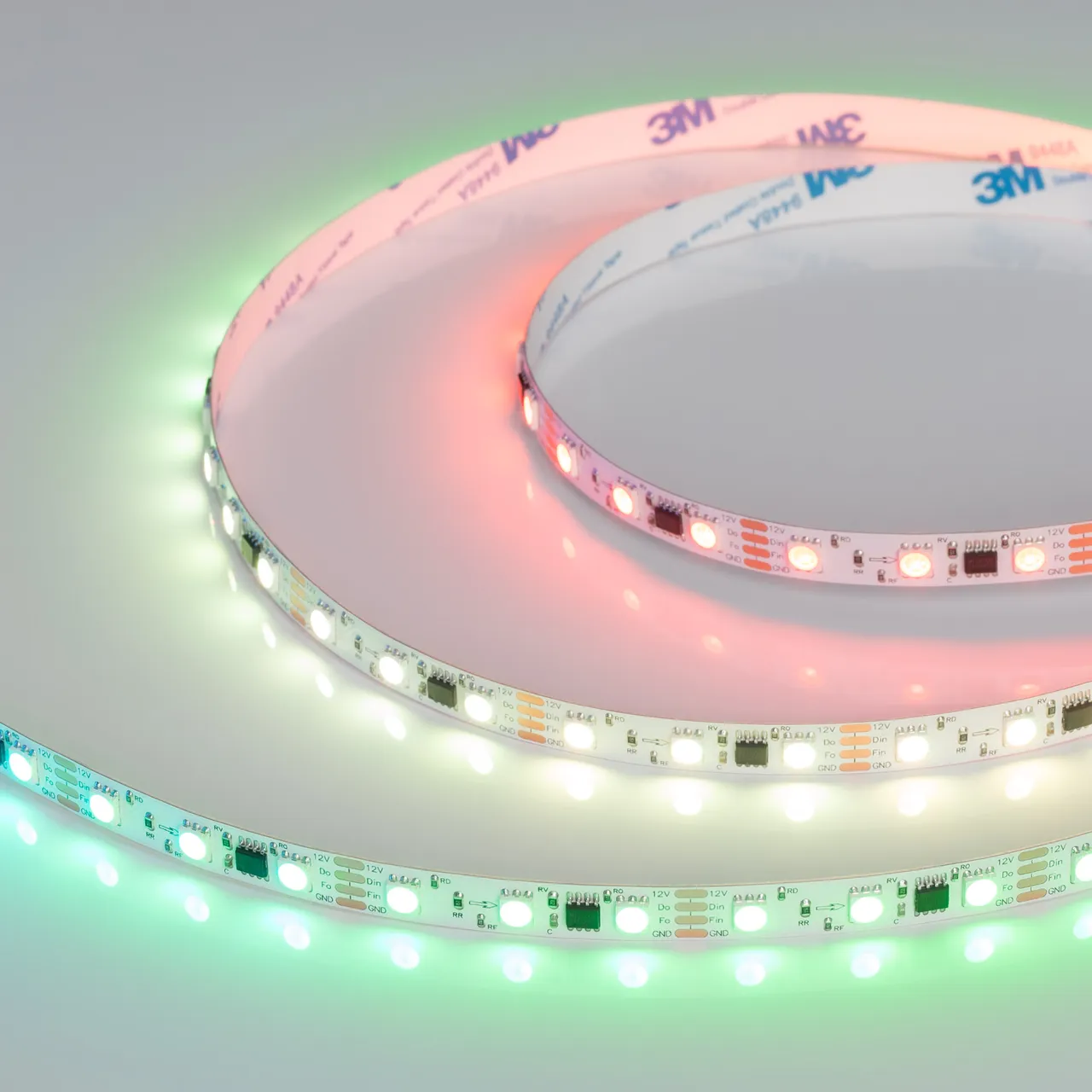 Лента SPI-B60-10mm 12V RGB-PX3-BPT (12 W/m, IP20, 5060, 5m) 039179