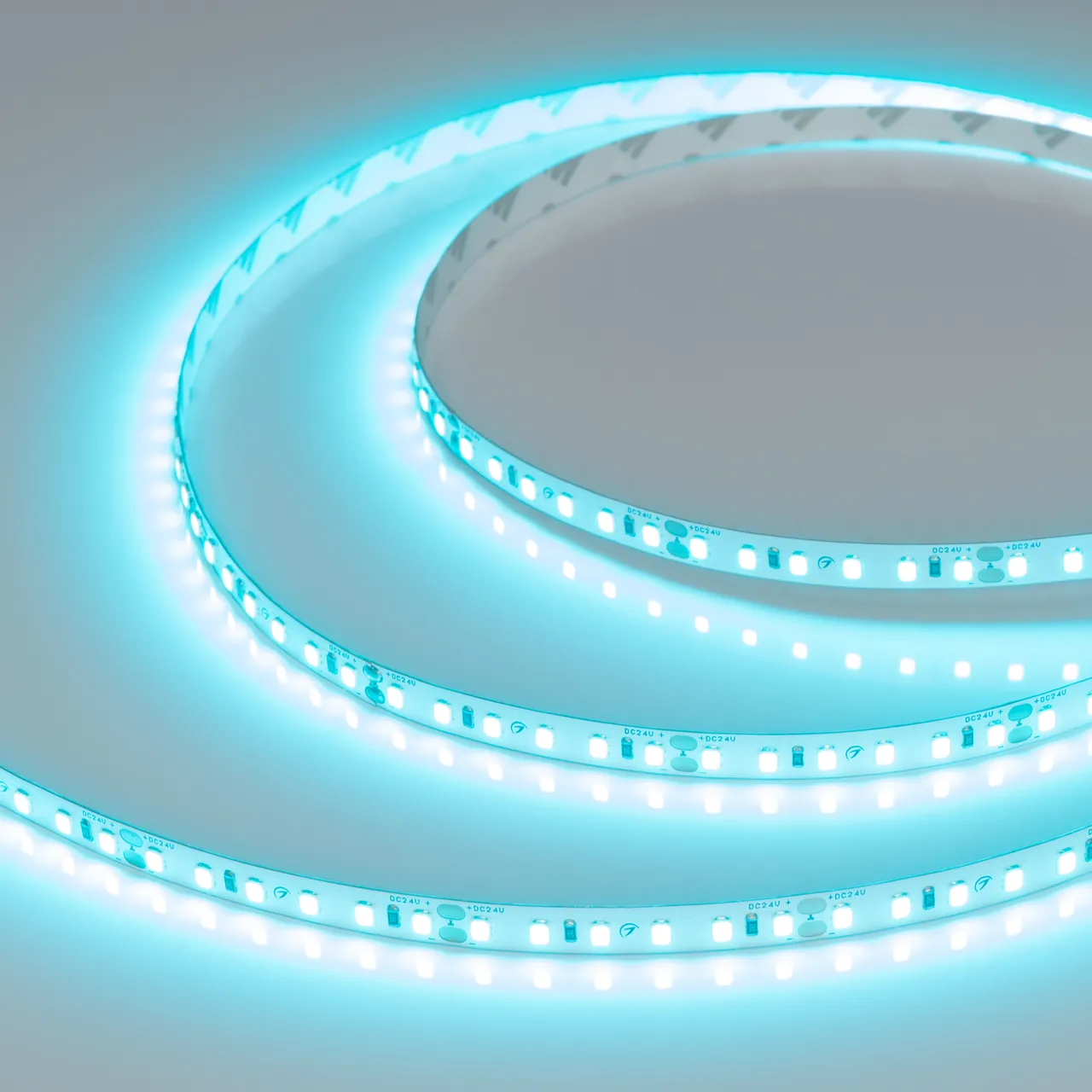 Лента RT-A120-8mm 24V Mint Blue (9.6 W/m, IP20, 5m) 043382(1)