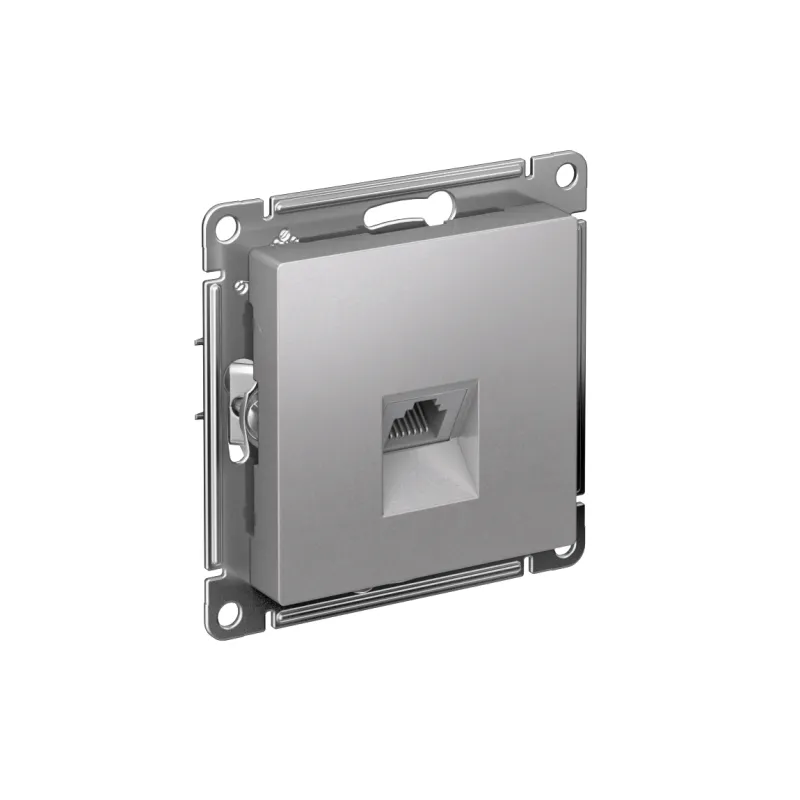 Розетка компьютерная 1-м AtlasDesign RJ45 кат.5E механизм алюм. SE ATN000383
