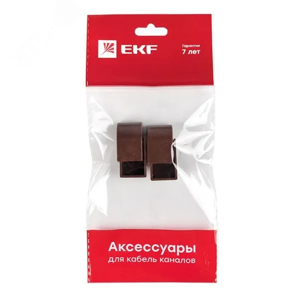 Заглушка (16х16) (4 шт) темное дерево EKF-Plast