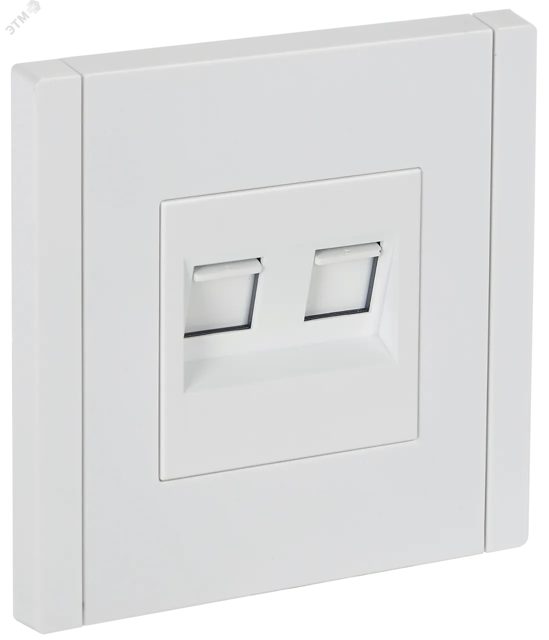 FORTE&PIANO Розетка компьютерная двойная RJ45 кат.5E FP233 белый IEK FP-K20-1-K01