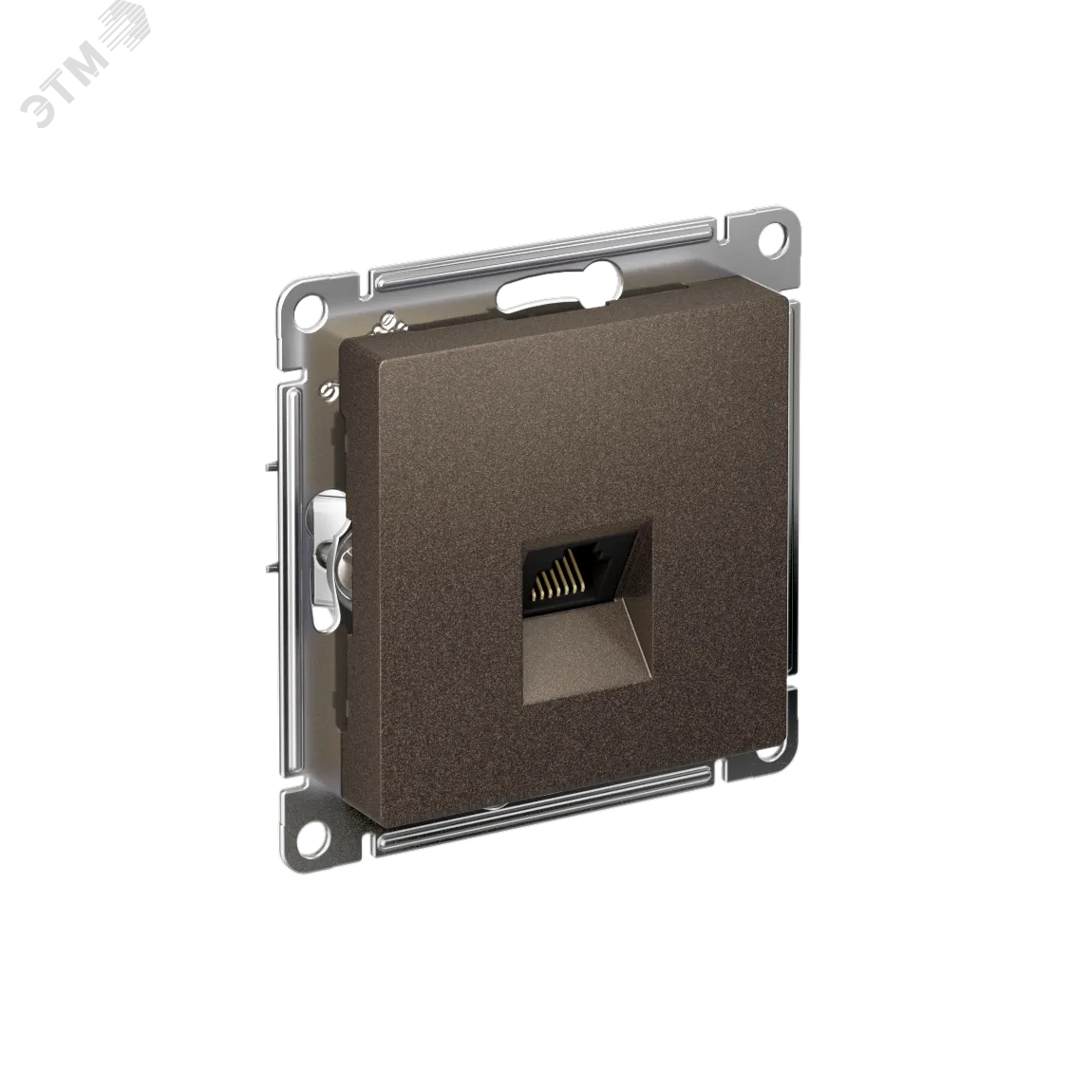 Розетка компьютерная AtlasDesign RJ45 кат.5E механизм мокко SE ATN000683
