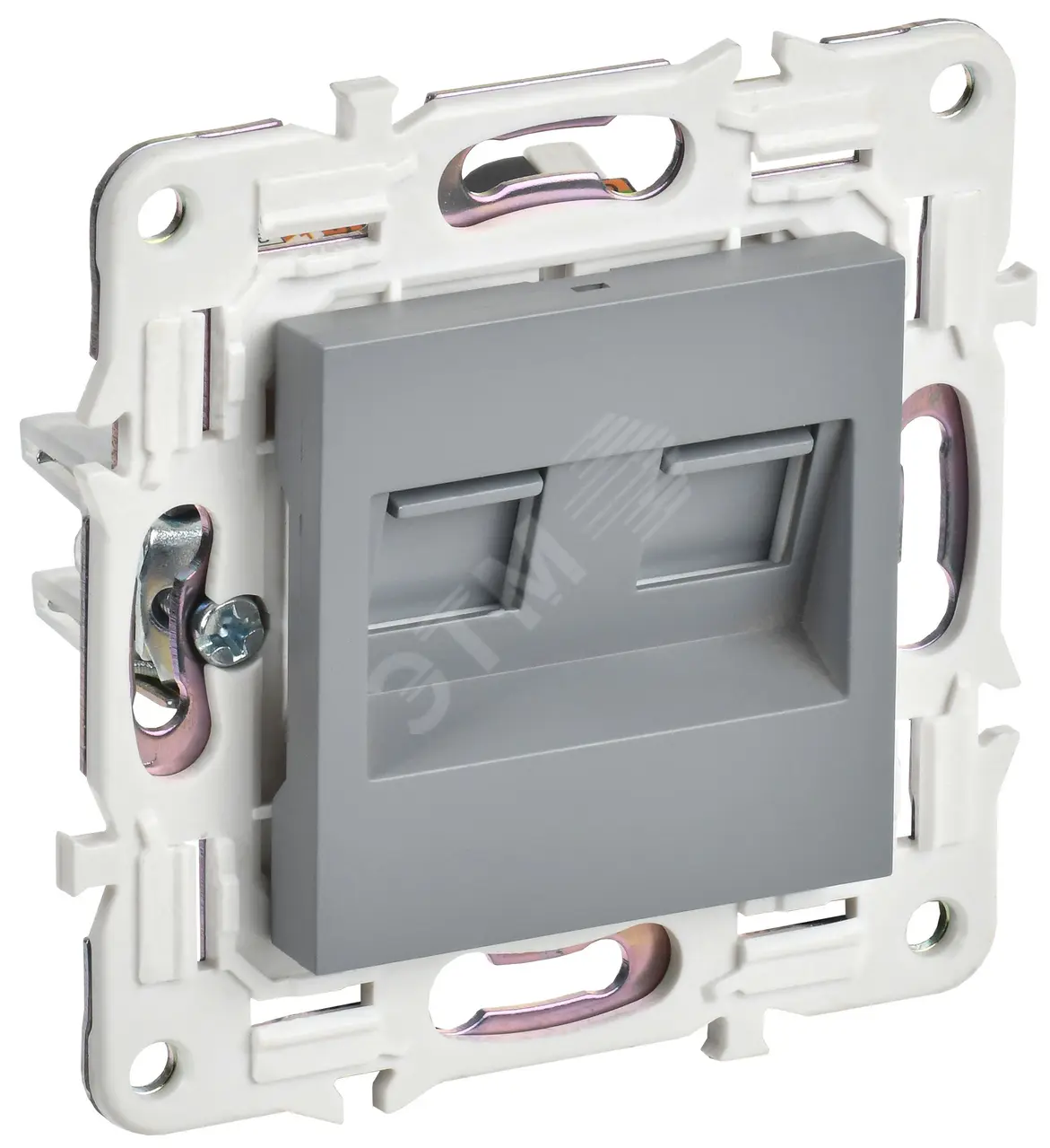 SKANDY Розетка компьютерная двойная RJ45 кат.5E SK-K03Gr серый IEK SK-K20-1-K03