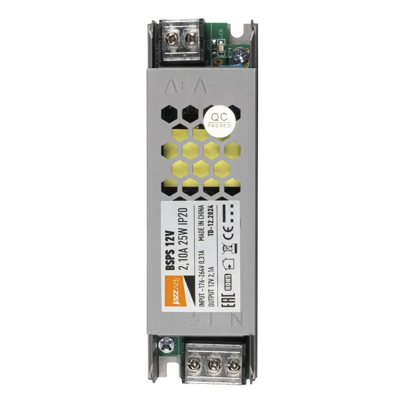 Блок питания для светодиодной ленты 25Вт 2.1А 12В IP20 BSPS метал. 3329341A