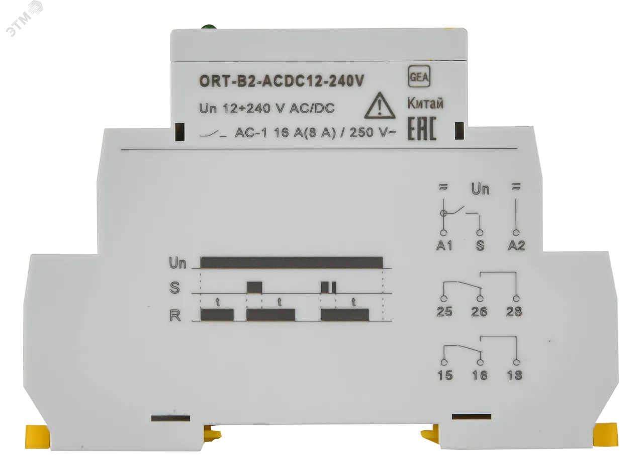 Реле задержки выключения ORT. 2 конт. 12-240 В AС/DC ORT-B2-ACDC12-240V