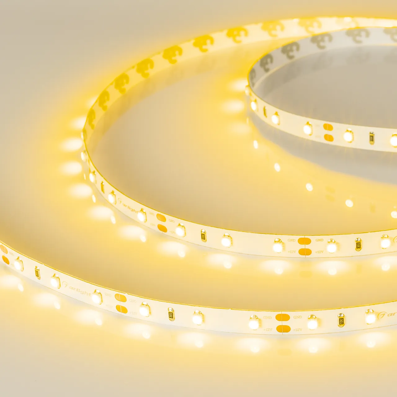 Лента RT-A60-8mm 12V Yellow (4.8 W/m, IP20, 2835, 5m) 010521(2)
