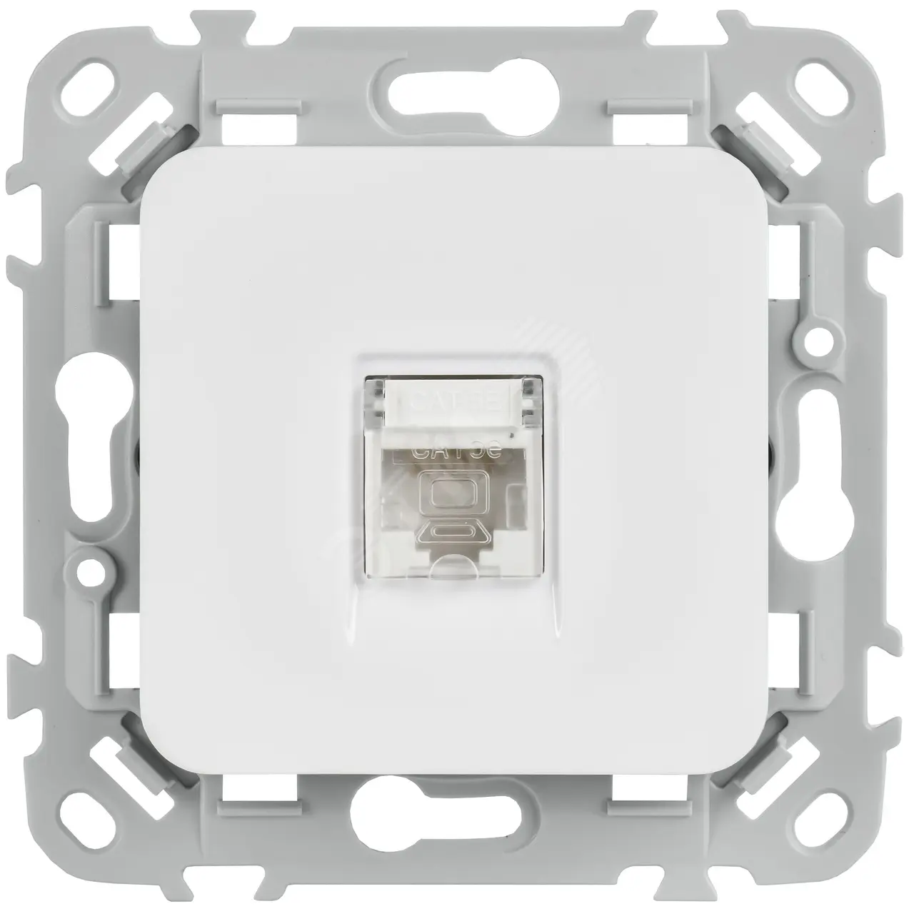 FLITE Розетка компьютерная RJ45 категория 5Е UTP РК5е-1-0-ФлБ белый IEK FI-K12-1-K01