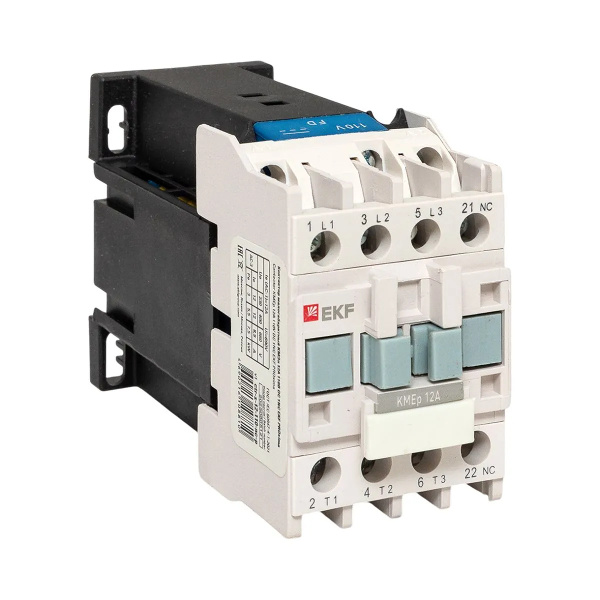 Контактор КМЭп малогабаритный 12А 110В DC 1NC PROxima ctr-s-12-110-nc-p