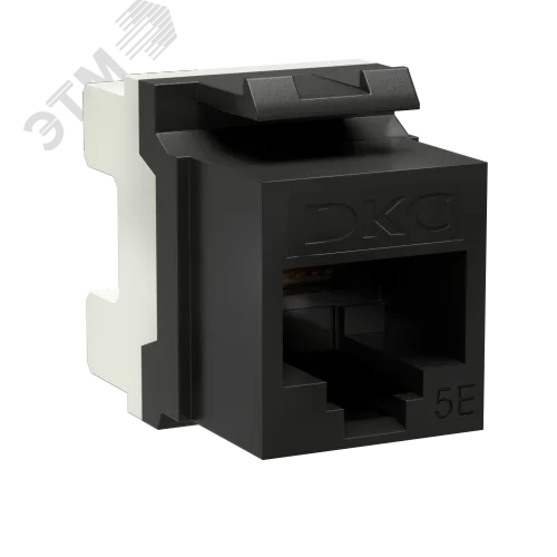 Модуль Keystone RJ45 CAT5E неэкранированный(UTP), 180 градусов, черный(форм-фактор A10) RNK5EU180BK