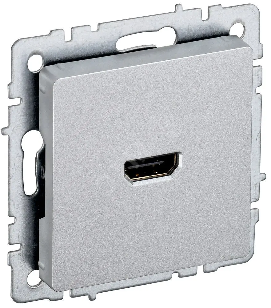 BRITE Розетка HDMI РHDMI-0-БрА алюминий BR-H10-K47