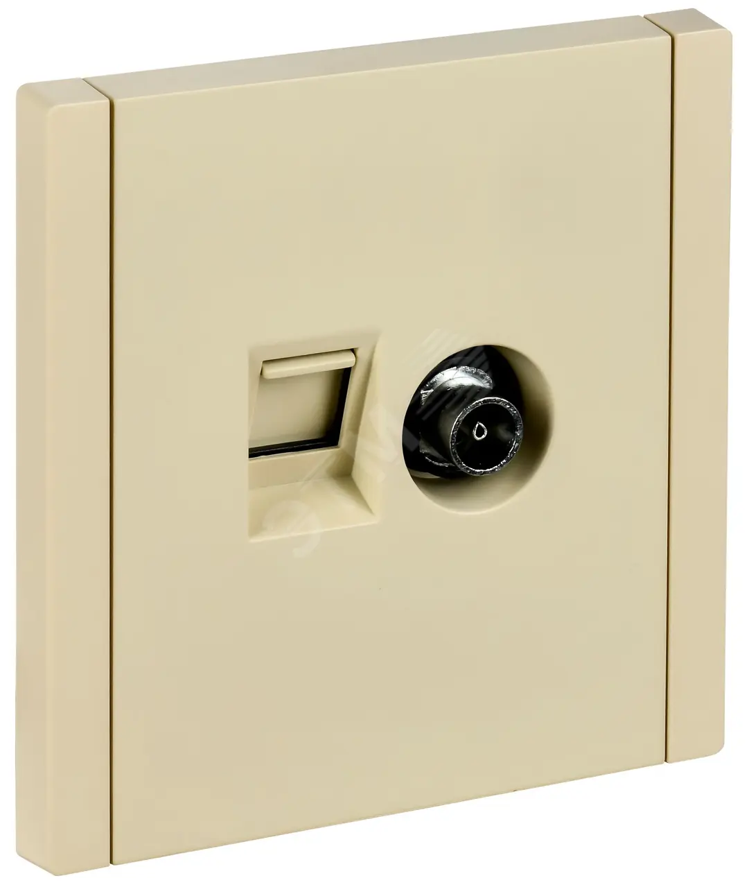 FORTE&PIANO Розетка двойная TV+RJ45 кат.5E FP436 ваниль IEK FP-AK20-1-K10