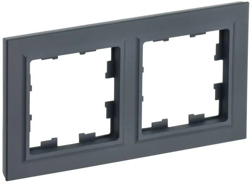 Рамка 2-м BRITE РУ-2-БрГ графит BR-M22-K53