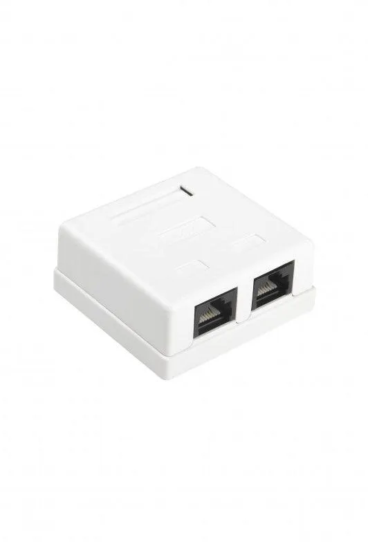 Розетка компьютерная 2-м ОП SB1-2-8P8C-C6-WH RJ45 (8P8C) кат.6 Dual IDC 430235