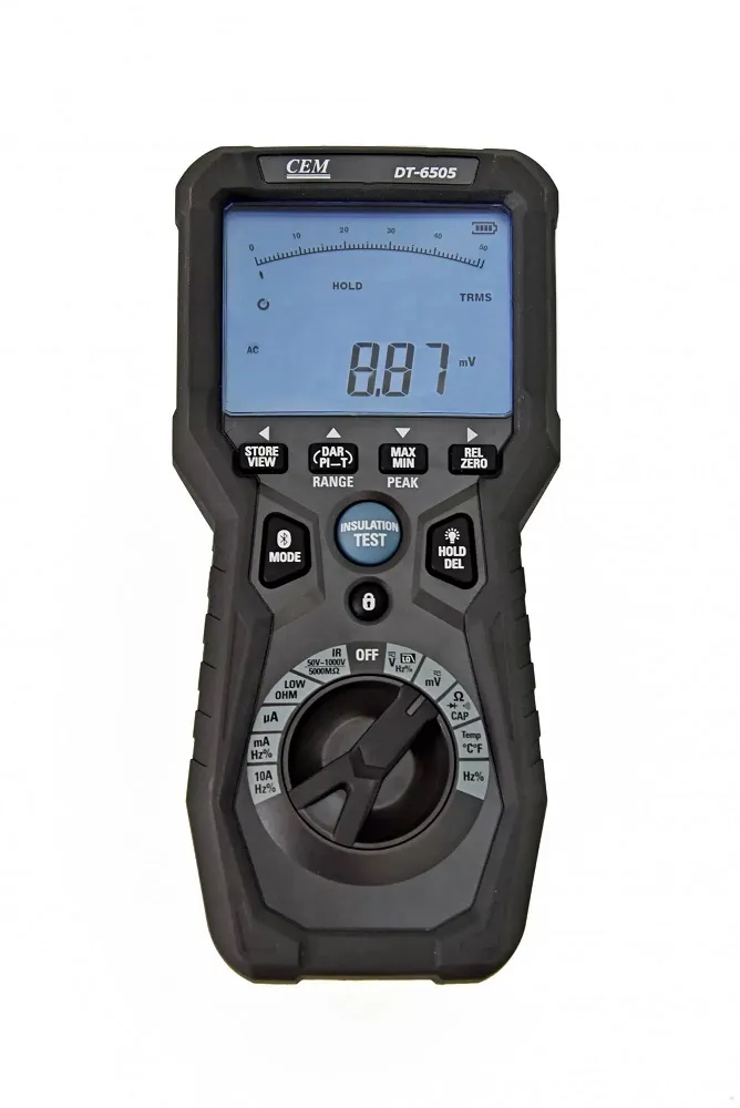 DT-6505 Тестер изоляции Микроомметр высокого разрешения с функцией Мультиметра TRMS