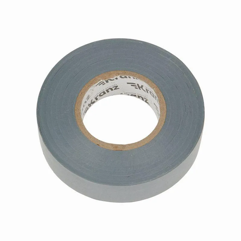 Изолента ПВХ профессиональная 0.18х19мм 20м сер. Kranz KR-09-2808