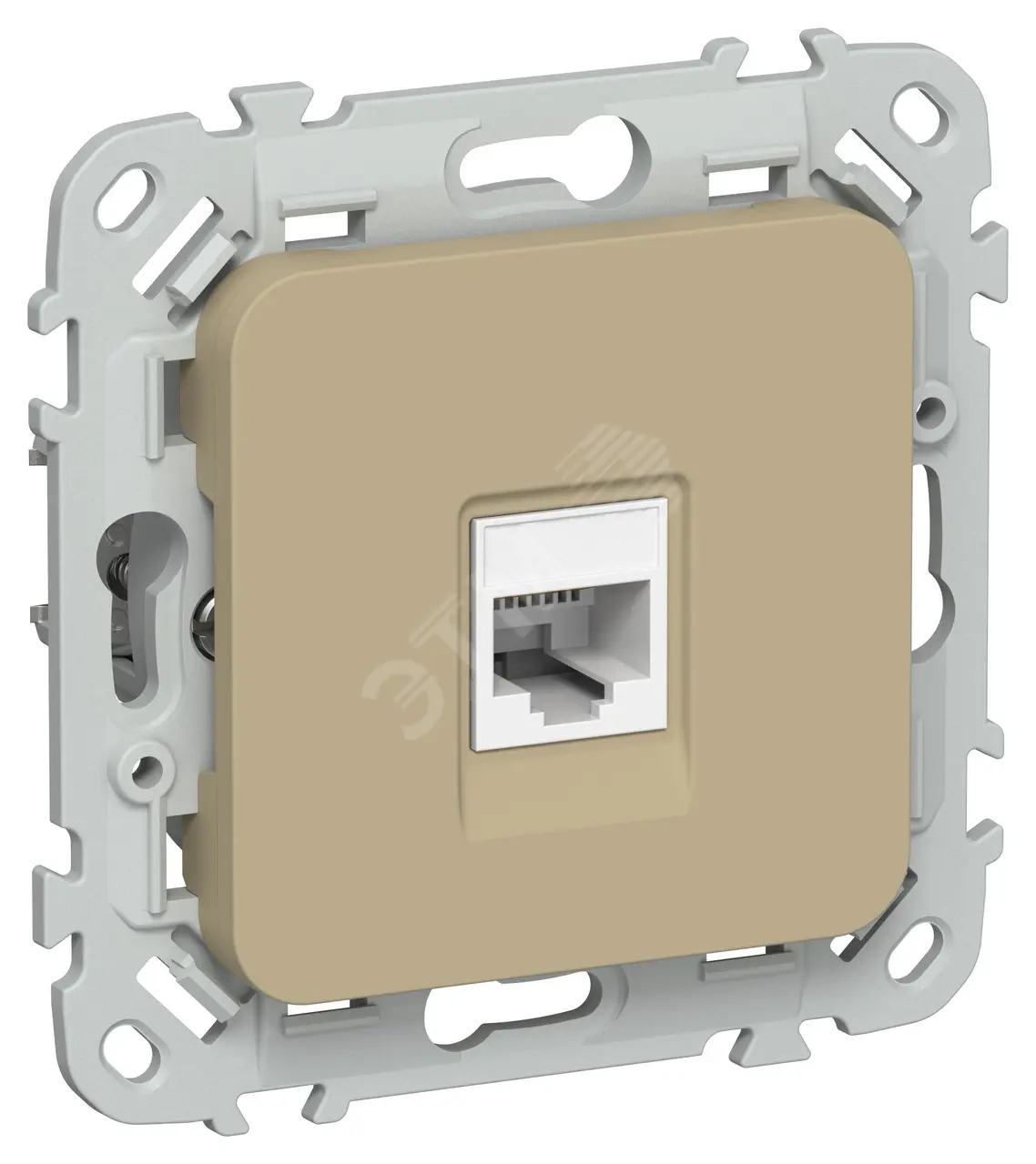FLITE Розетка компьютерная RJ45 категория 5Е UTP РК5е-1-0-ФлХ хаки IEK FI-K12-1-K59