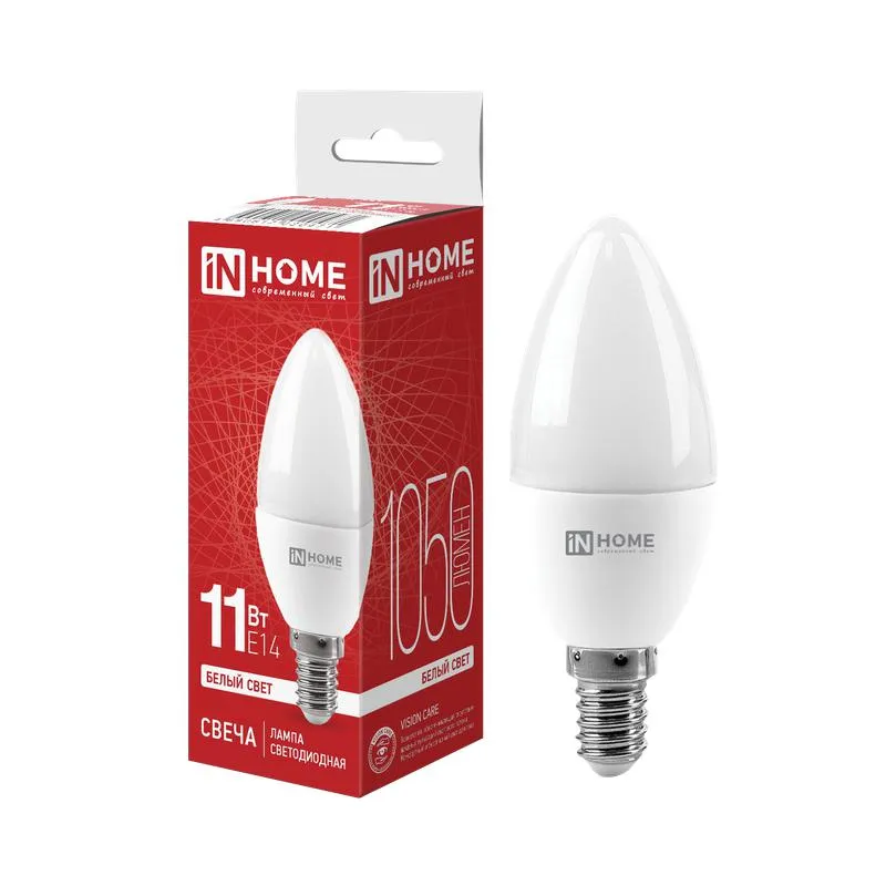 Лампа светодиодная LED-СВЕЧА-VC 11Вт свеча 4000К нейтр. бел. E14 1050лм 230В 4690612020471