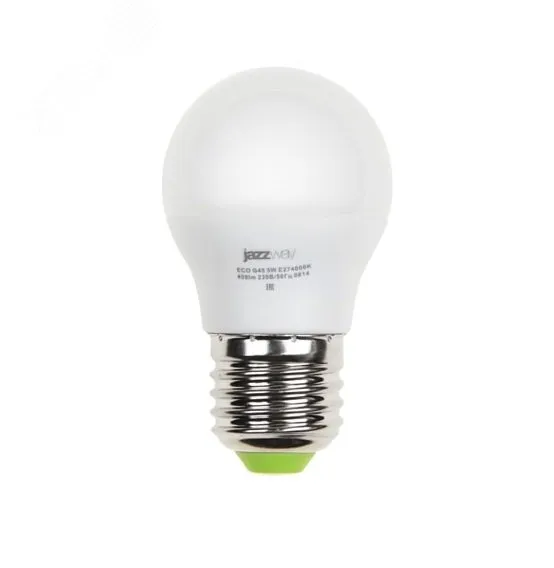 Лампа светодиодная PLED-ECO 5Вт G45 шар матовая 3000К тепл. бел. E27 400лм 230В 50Гц 1036957A