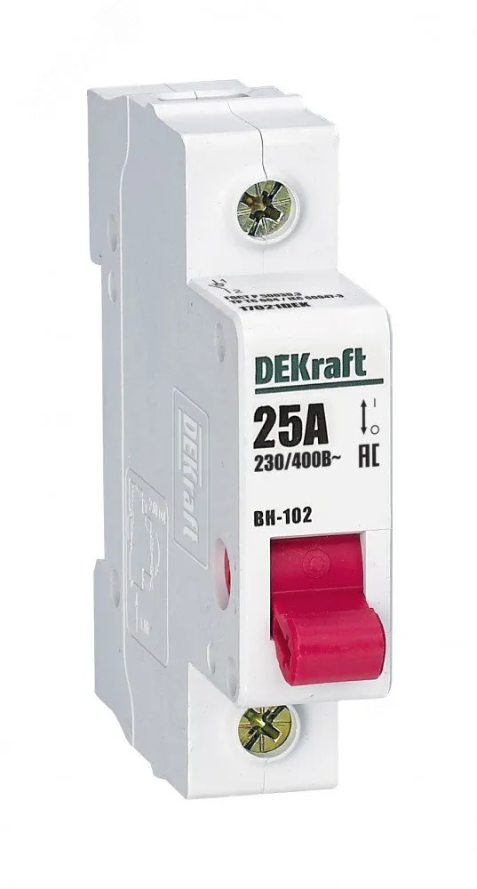 Dekraft Выключатель-разъединитель 1Р 25А ВН-102