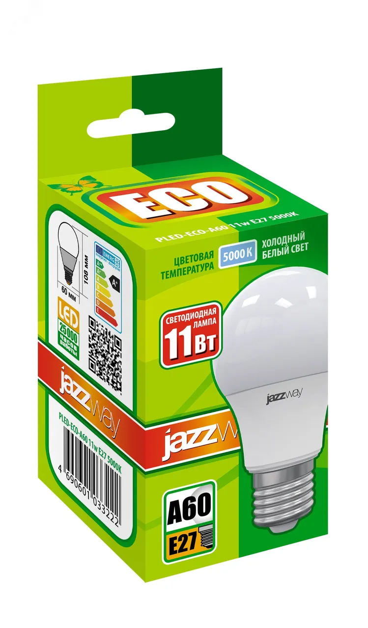 Лампа светодиодная PLED-ECO 11Вт A60 грушевидная 5000К холод. бел. E27 840лм 230В 1033222