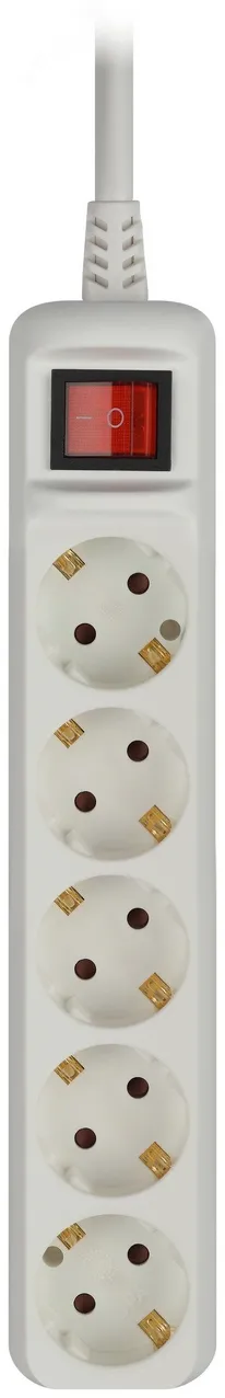 Удлинитель 5х5м с заземл. 16А IP20 U-5es-5m-3х1 ПВС 3х1 с выкл. Б0028383