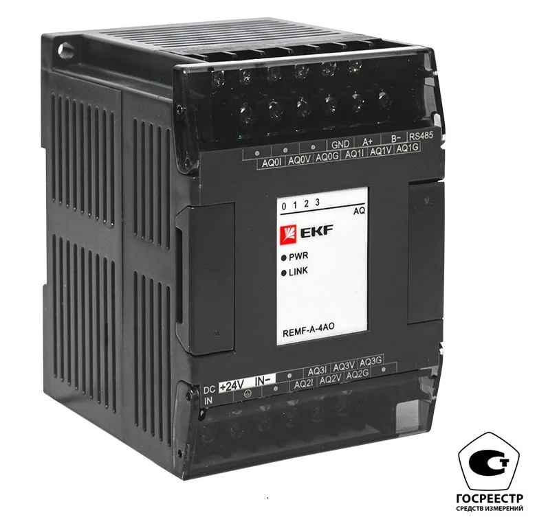 Модуль аналогового вывода REMF 4 PRO-Logic EKF (с поверкой) REMF-A-4AO-V