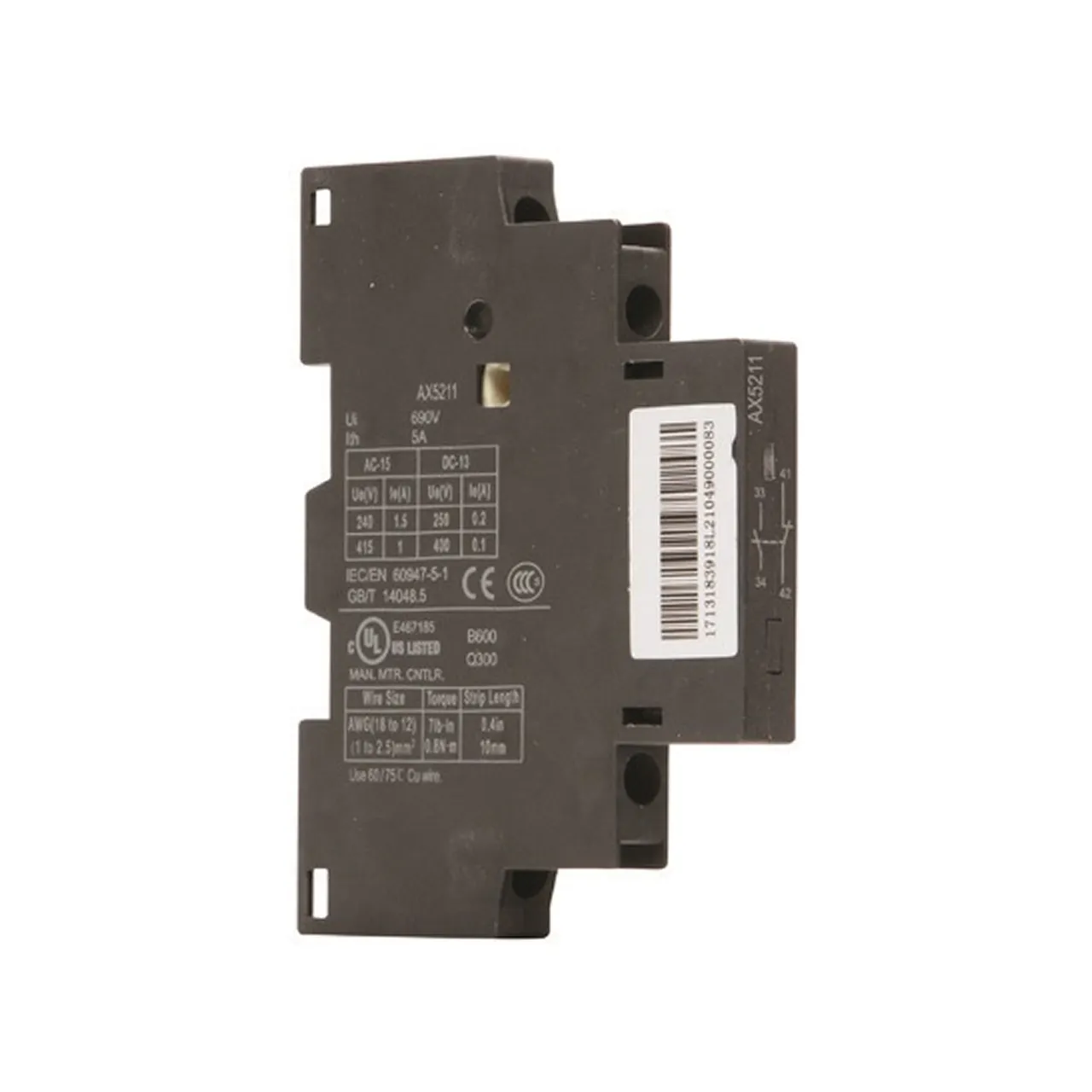 Вспомогательный контакт боковой AX03-S8 02  для NS8 570111