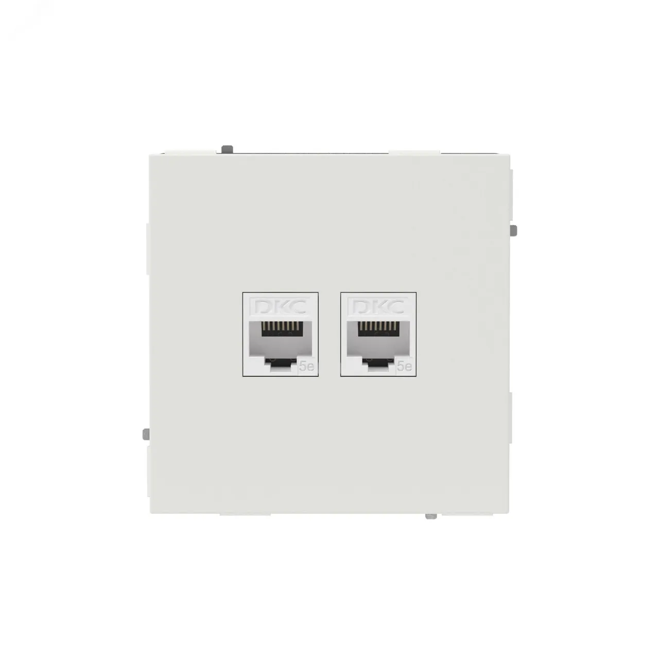Компьютерная розетка RJ-45 без шторки, кат.5е двойная, KANT, белый песок 7010664