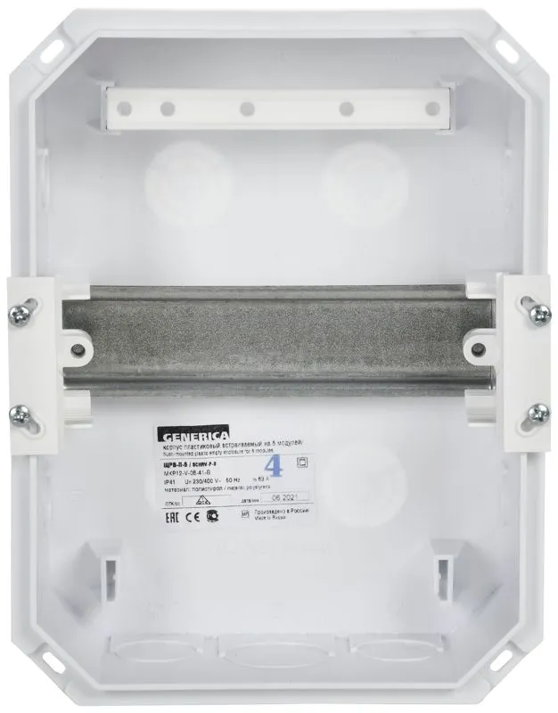 Бокс ЩРВ-П-6 мод. встраив. пластик IP41 MKP12-V-06-41-G