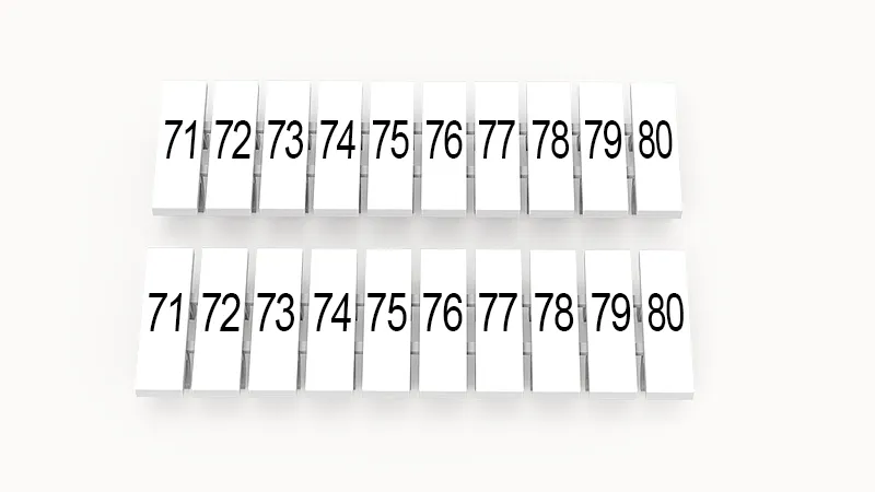 Маркировка (полоска) ZB5-10P-19-08Z(H)